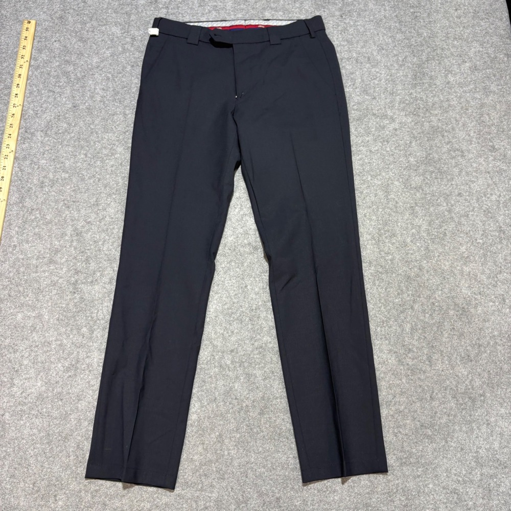 Meyer Roma Mens Navy Blue Dress Pants Slacks Flat Front Size 32x32 9-344/17